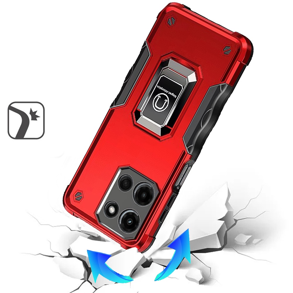For Moto G Stylus 5G 2025 Hot Pink Magnetic Ring Stand Hybrid Case Cover - Picture 11 of 21