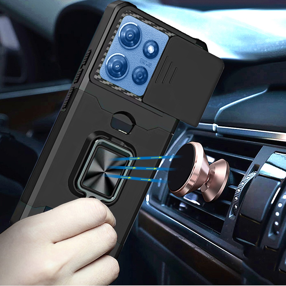Für Moto G 5G 2025 Magnet Ring Ständer Hybrid Kamera Hülle - - Bild 14 von 21