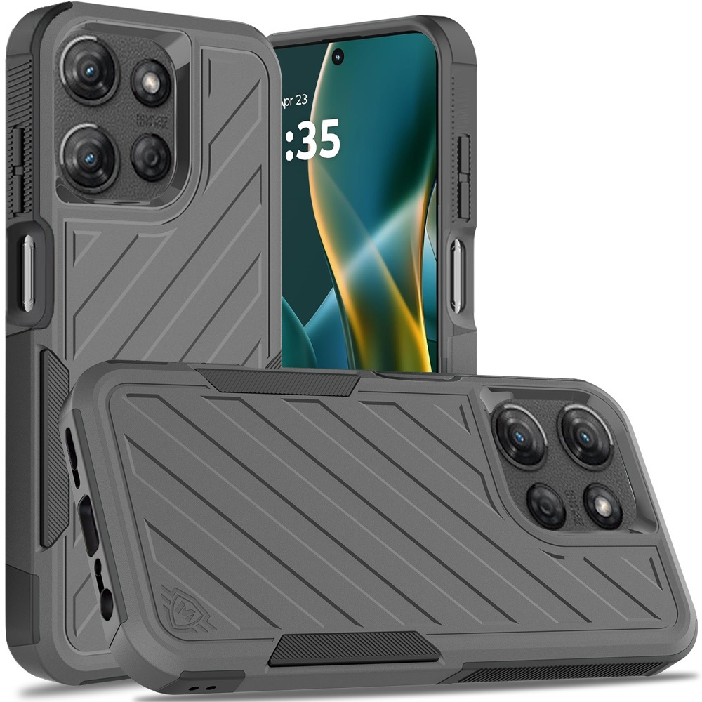 Für Moto G Stylus 5G 2025 Dual Layer Stoßfeste Hülle - Dunkellila/Schwarz - Bild 27 von 36