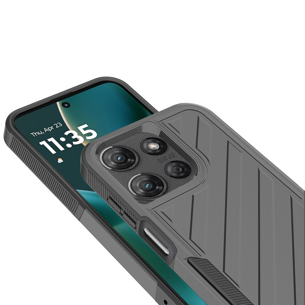 Für Moto G Stylus 5G 2025 Dual Layer Stoßfeste Hülle - Dunkellila/Schwarz - Bild 29 von 36
