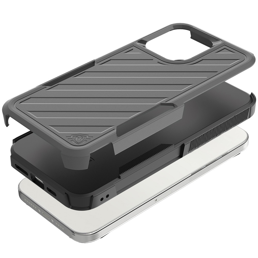 Für Moto G Stylus 5G 2025 Dual Layer Stoßfeste Hülle - Dunkellila/Schwarz - Bild 30 von 36