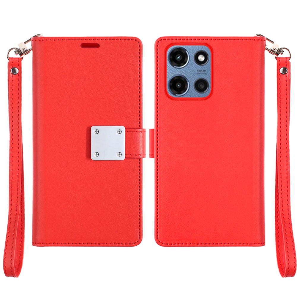 Für Motorola Moto G 5G 2025 Wallet ID Card Holder Case Hülle - - Bild 12 von 15
