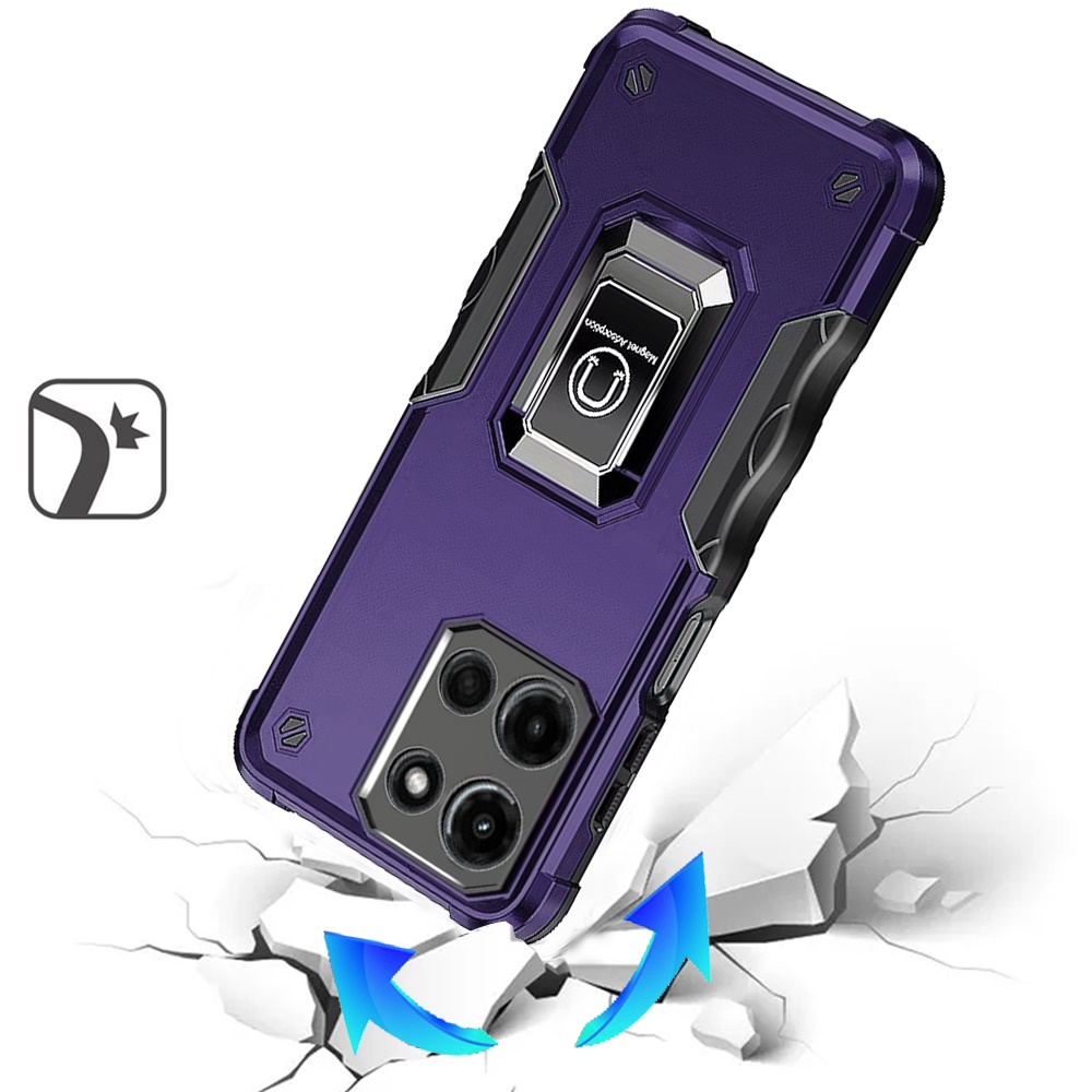 For Moto G Stylus 5G 2025 Hot Pink Magnetic Ring Stand Hybrid Case Cover - Picture 16 of 21