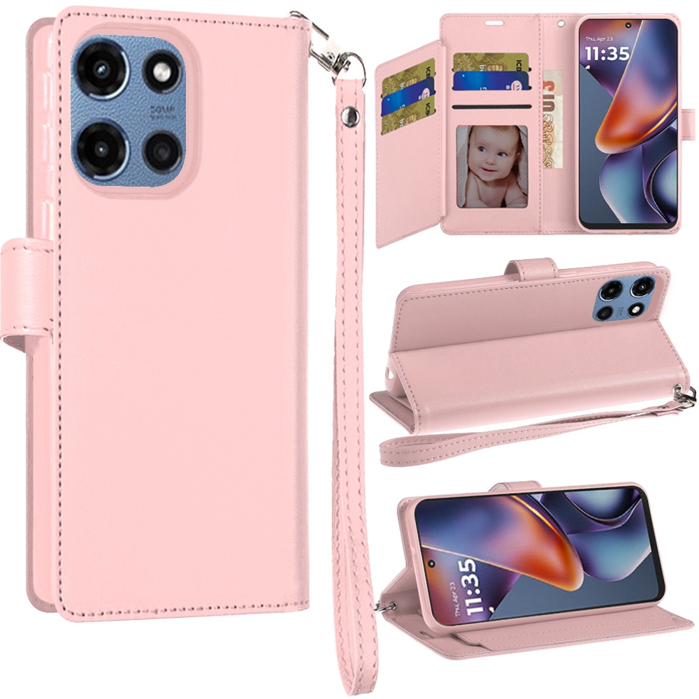 Für Motorola Moto G 5G 2025 Wallet ID Card Holder Case Hülle - - Bild 5 von 15