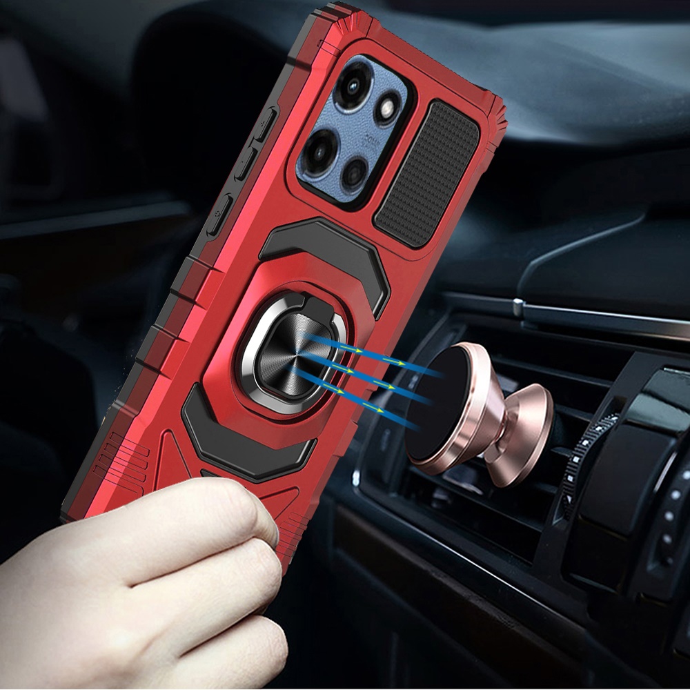 Funda con soporte de anillo magnético híbrido robótico para Moto G 5G 2025 - - Imagen 8 de 24