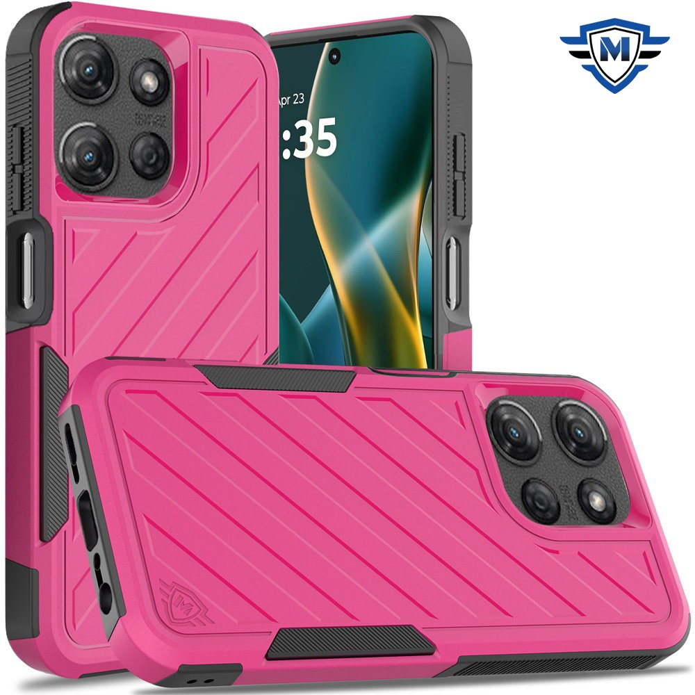 For Moto G Stylus 5G 2025 - METKASE Grey/Black Dual Layer Shockproof Case - Picture 31 of 36