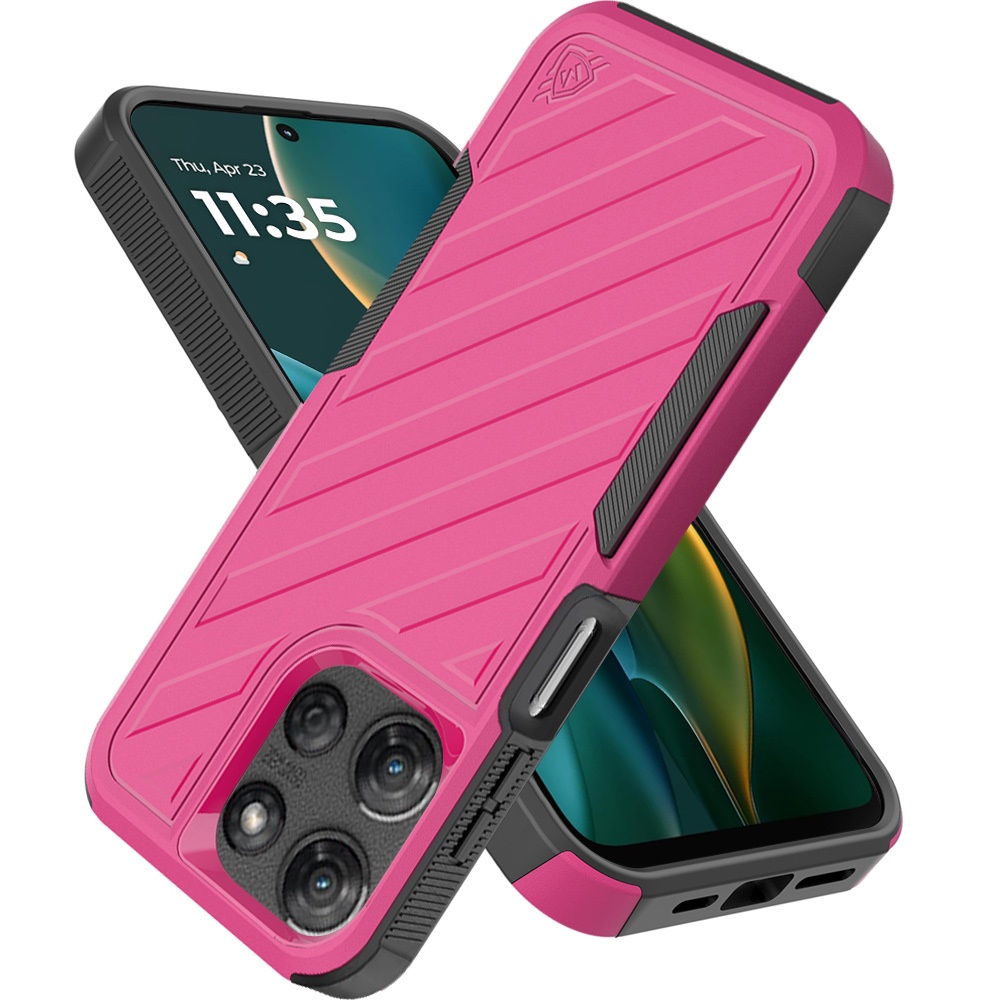 For Moto G Stylus 5G 2025 - METKASE Grey/Black Dual Layer Shockproof Case - Picture 35 of 36