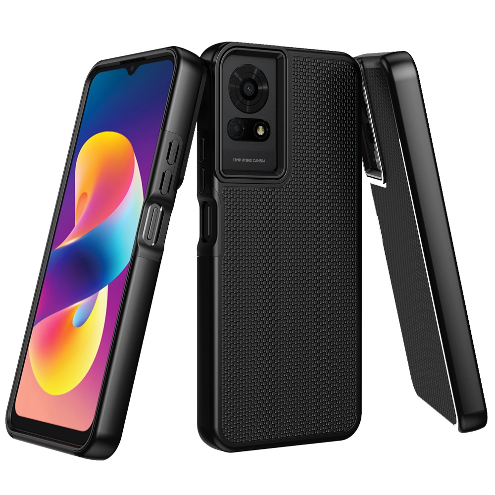 Estuche híbrido con diseño punteado texturizado para TCL 50 LE - - Imagen 12 de 20