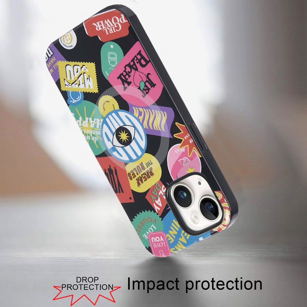 Für iPhone 14/13 IMD TPU Hülle - Double Layer Design mit - Bild 7 von 30