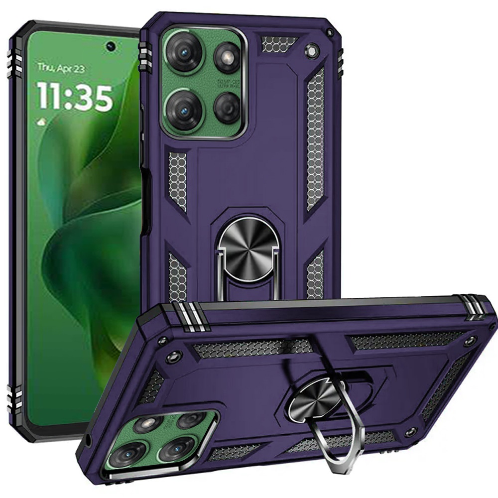 For Motorola Moto G Power 5G 2025 Hybrid Case with Ring Kickstand - - Imagen 4 de 18