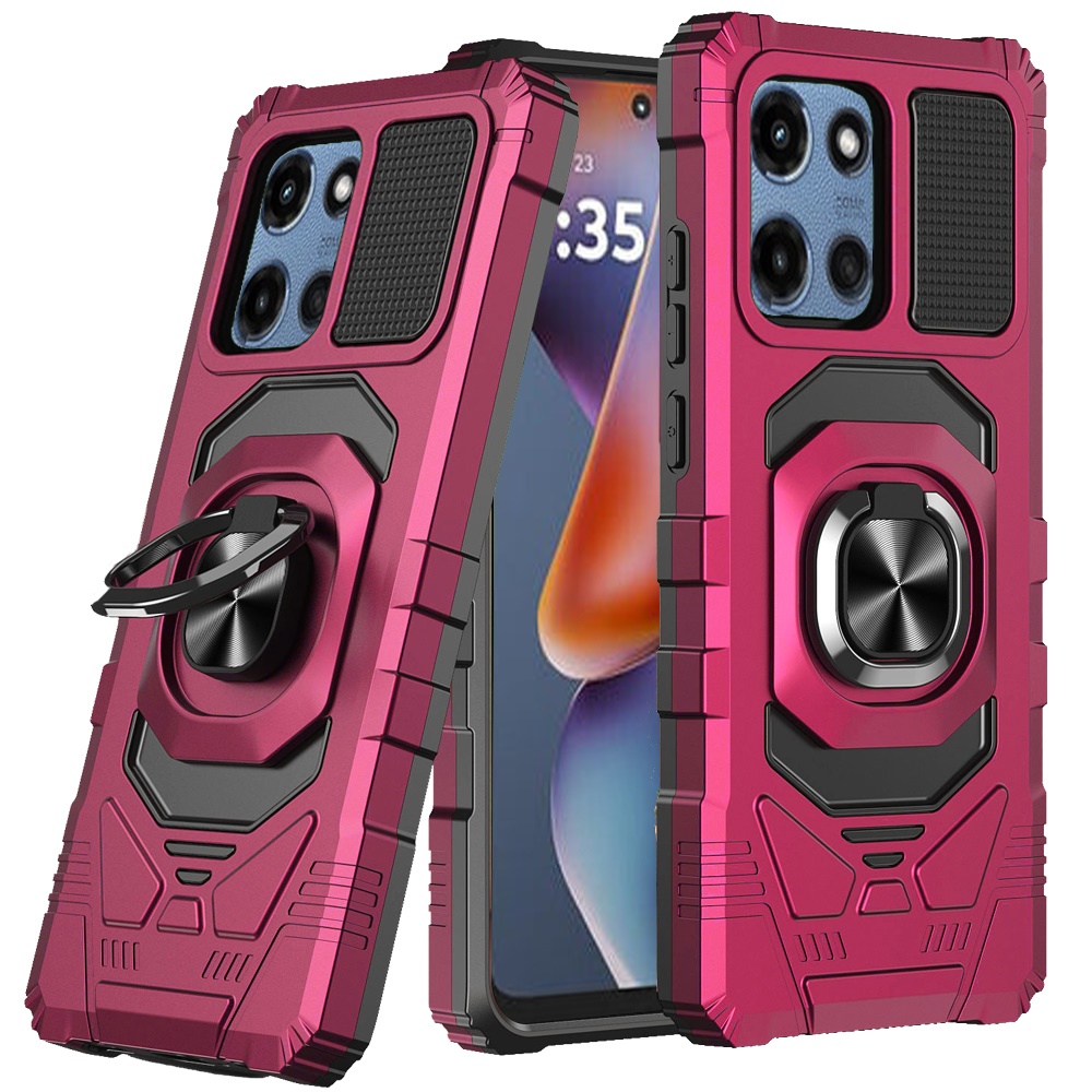 Funda con soporte de anillo magnético híbrido robótico para Moto G 5G 2025 - - Imagen 13 de 24