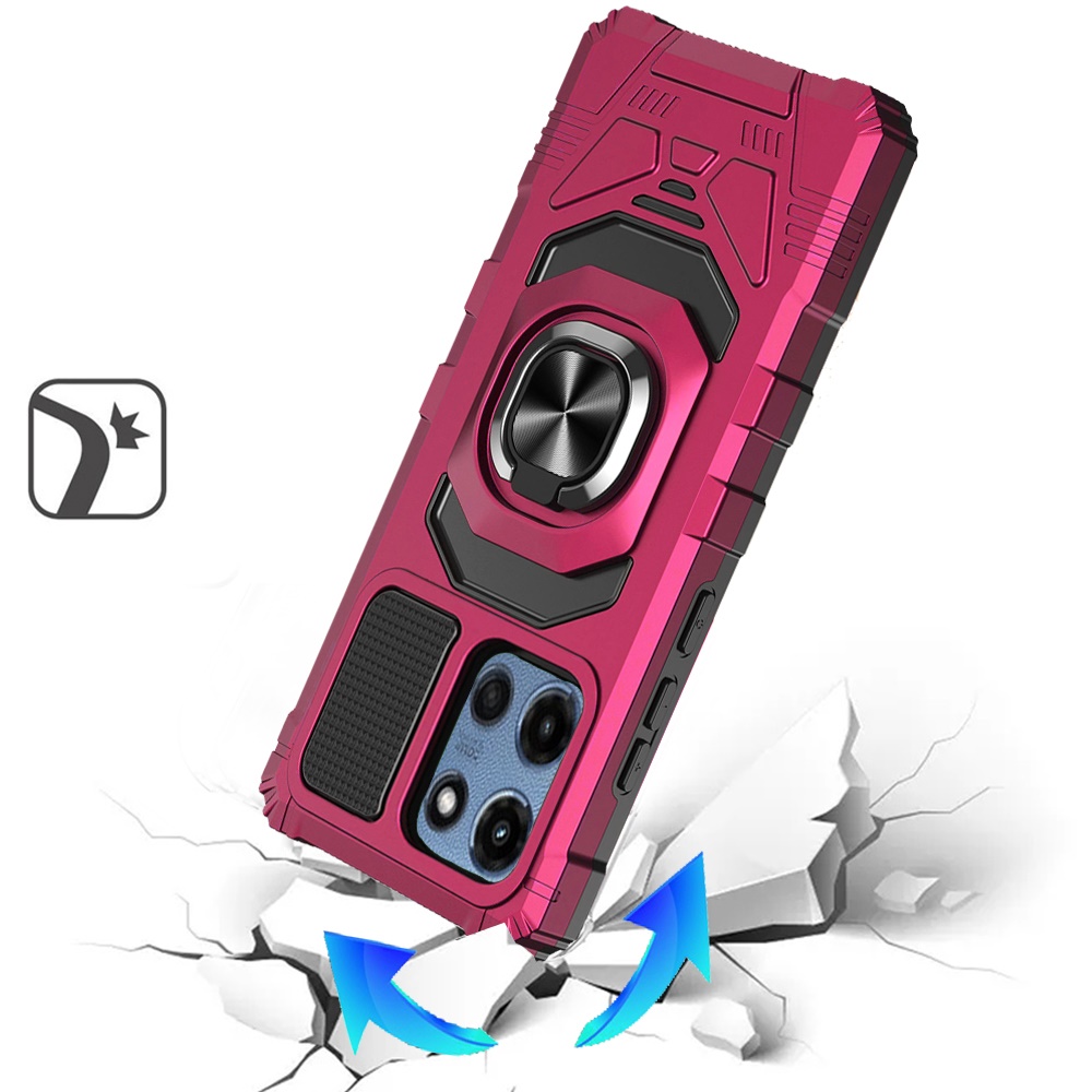Funda con soporte de anillo magnético híbrido robótico para Moto G 5G 2025 - - Imagen 14 de 24