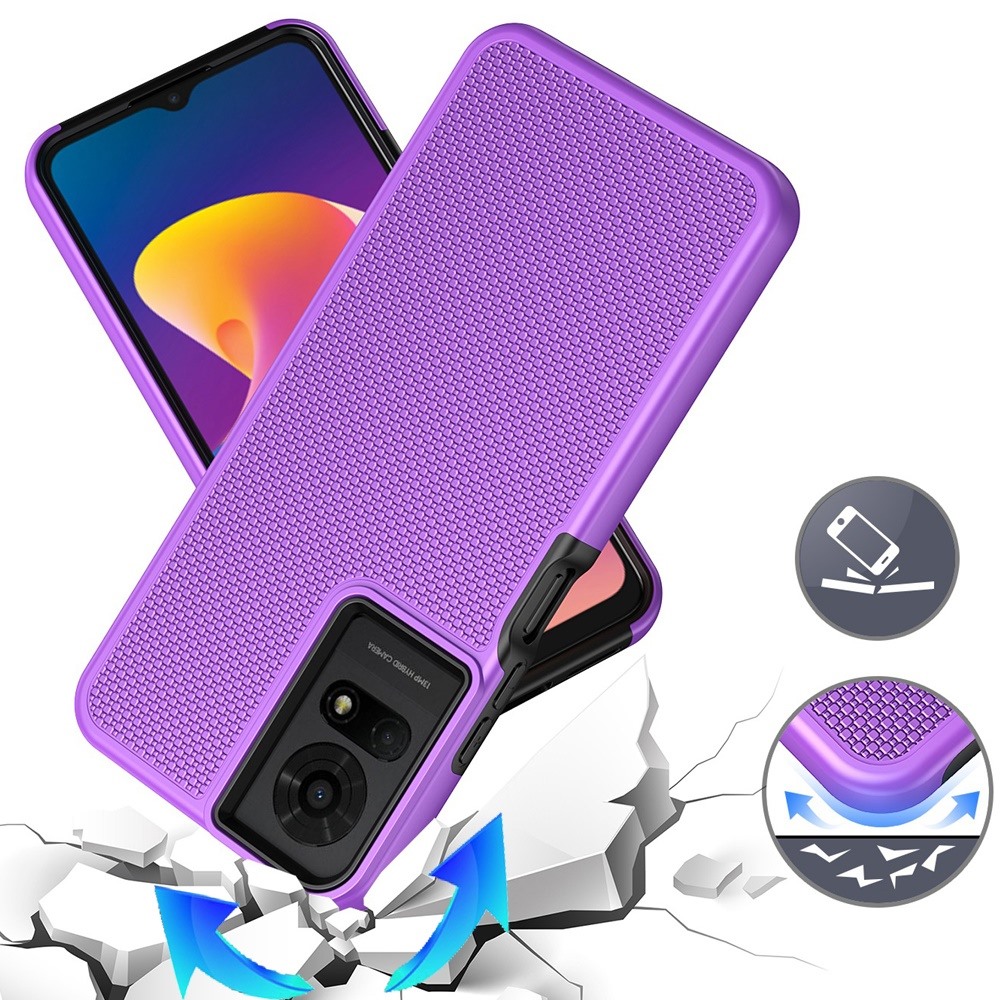 Estuche híbrido con diseño punteado texturizado para TCL 50 LE - - Imagen 2 de 20