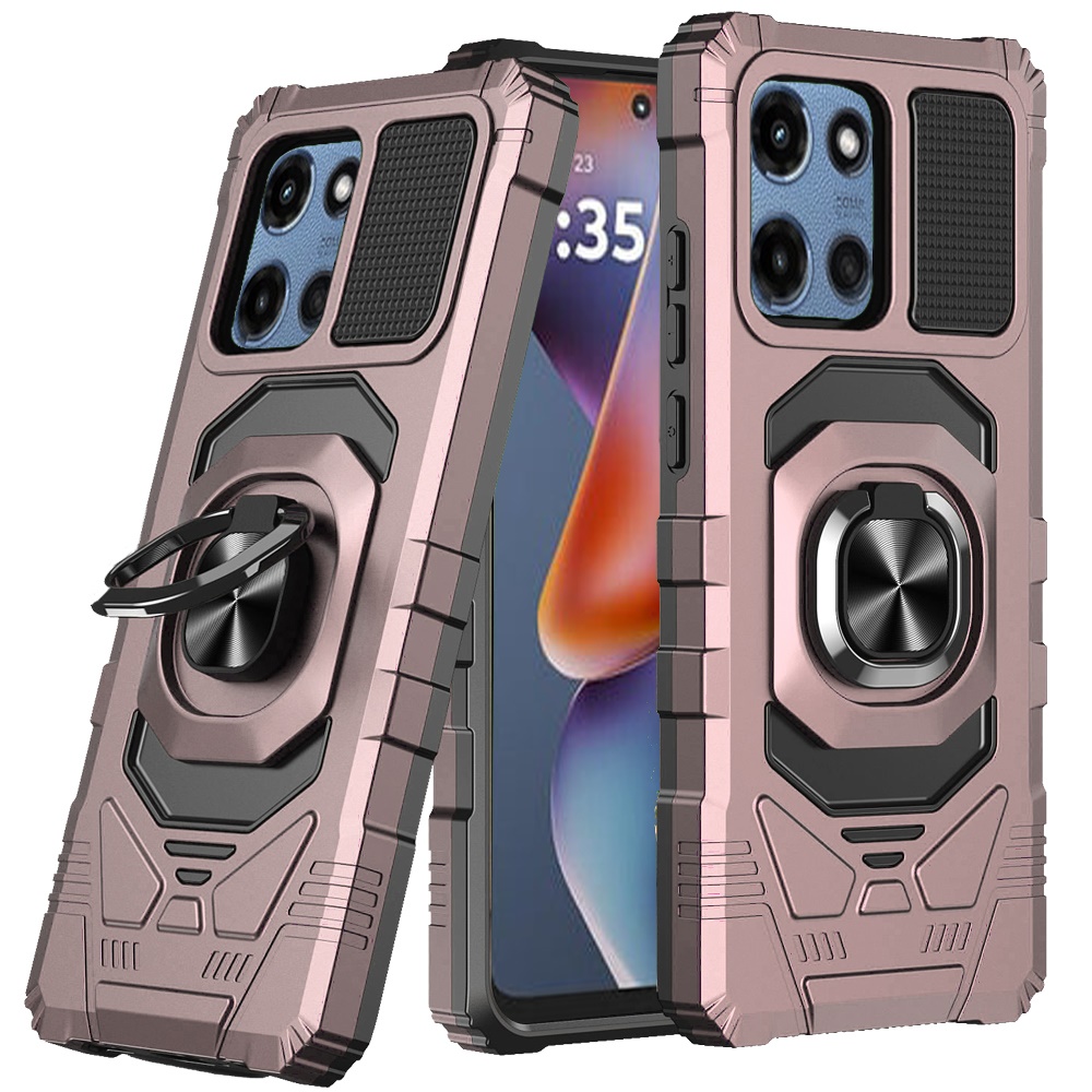 Funda con soporte de anillo magnético híbrido robótico para Moto G 5G 2025 - - Imagen 17 de 24
