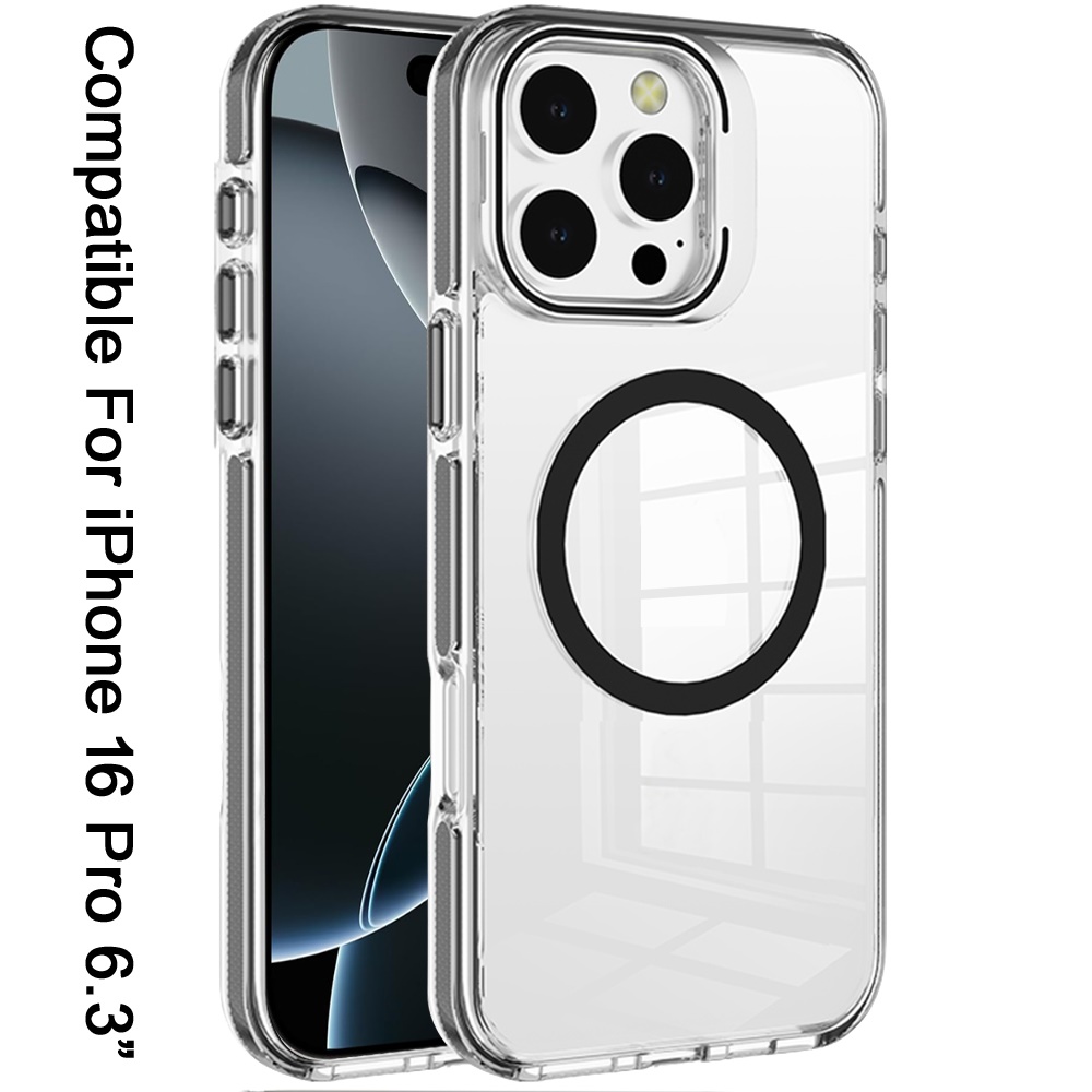 Für iPhone 16 Pro 6,3" Hybrid Hülle - Metallic mit bunten Kanten - Bild 1 von 4