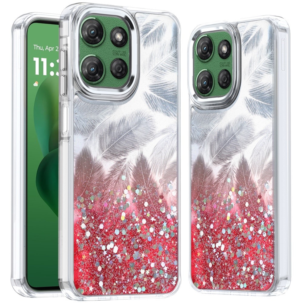 For Motorola Moto G Power 5G 2025 Epoxy Glitter Shimmer Hybrid Case - Hot Pink - Bild 14 von 18