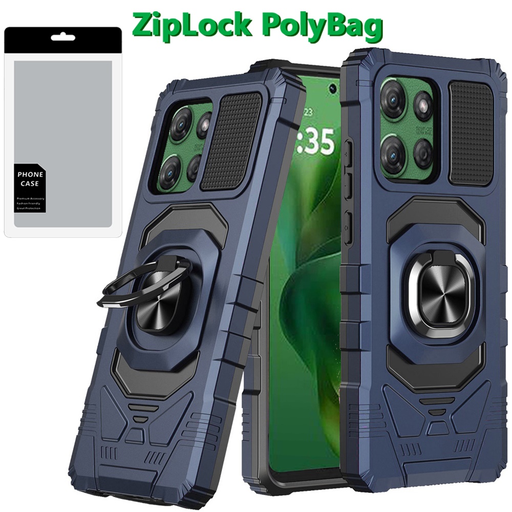 Für Motorola Moto G Power 5G 2025 Hybrid Hülle mit Magnet Ring Ständer - - Bild 1 von 3