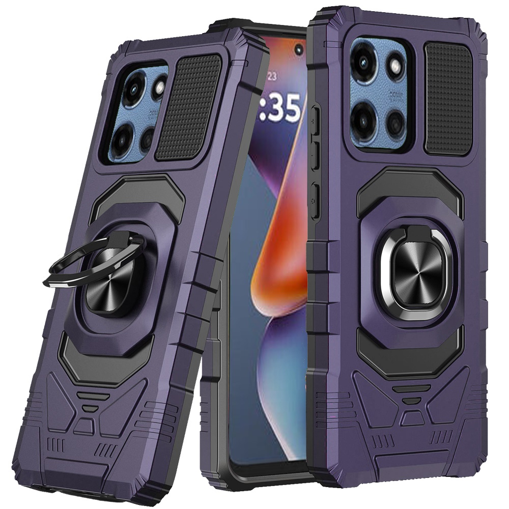 Funda con soporte de anillo magnético híbrido robótico para Moto G 5G 2025 - - Imagen 19 de 24