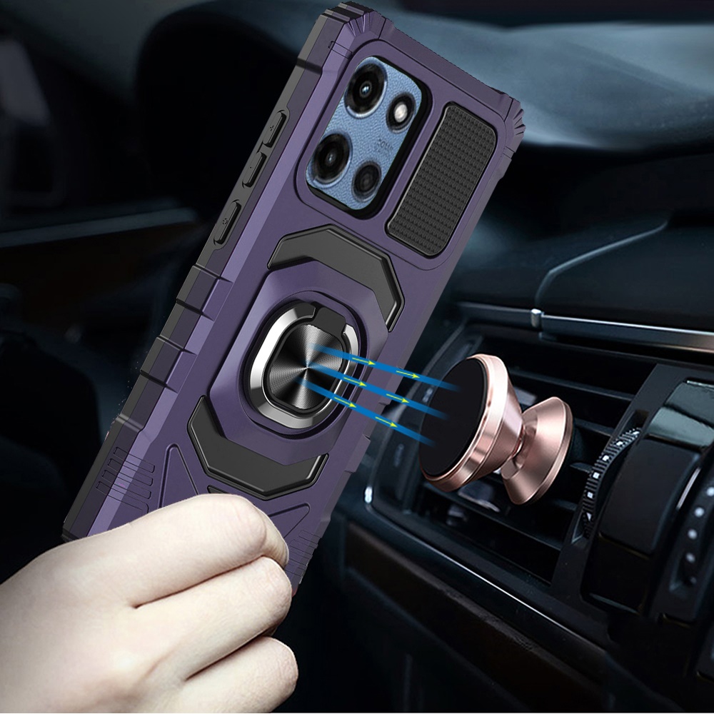 Funda con soporte de anillo magnético híbrido robótico para Moto G 5G 2025 - - Imagen 21 de 24