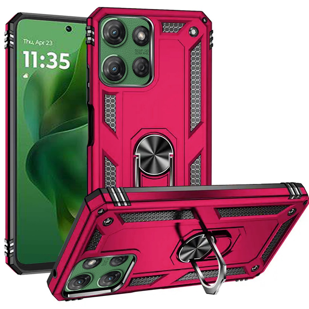 For Motorola Moto G Power 5G 2025 Hybrid Case with Ring Kickstand - - Imagen 10 de 18