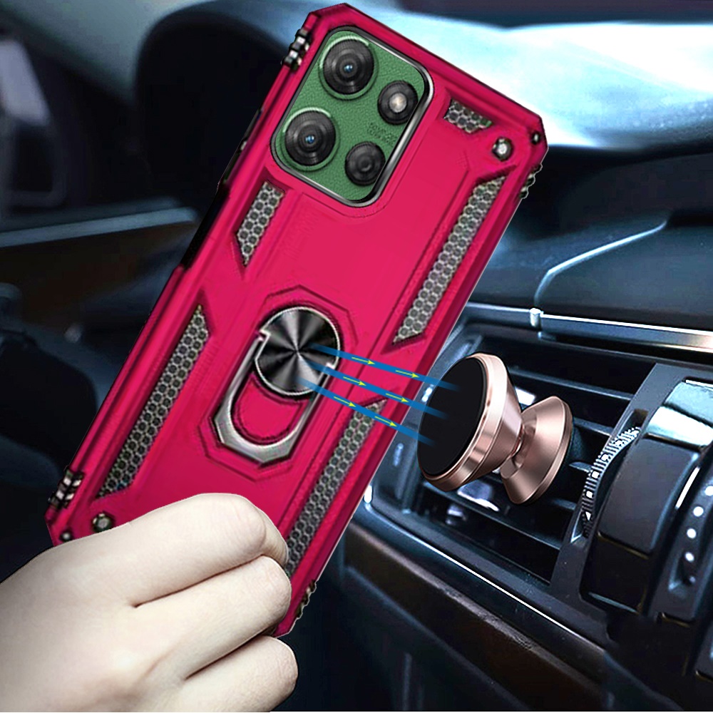 For Motorola Moto G Power 5G 2025 Hybrid Case with Ring Kickstand - - Imagen 12 de 18