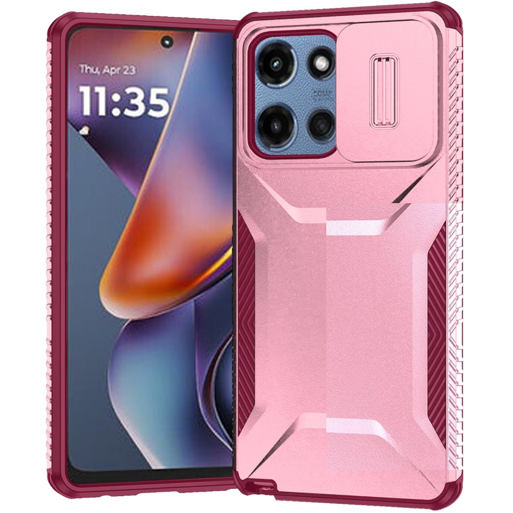 Custodia ibrida per Moto G 5G 2025 U Design - rosa caldo con rivestimento finestra fotocamera - Foto 22 di 40