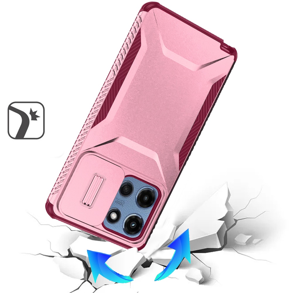 Custodia ibrida per Moto G 5G 2025 U Design - rosa caldo con rivestimento finestra fotocamera - Foto 24 di 40