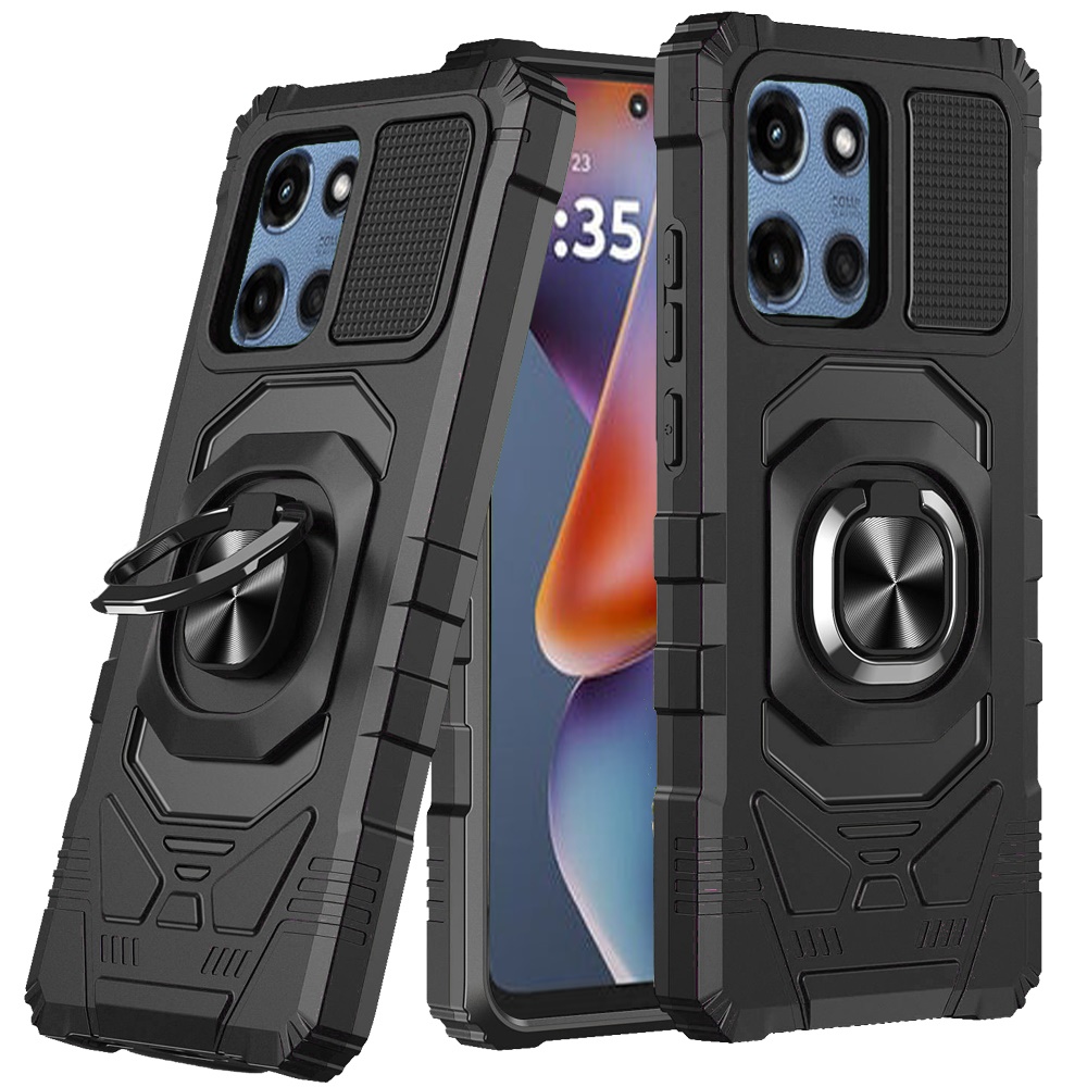 Funda con soporte de anillo magnético híbrido robótico para Moto G 5G 2025 - - Imagen 23 de 24