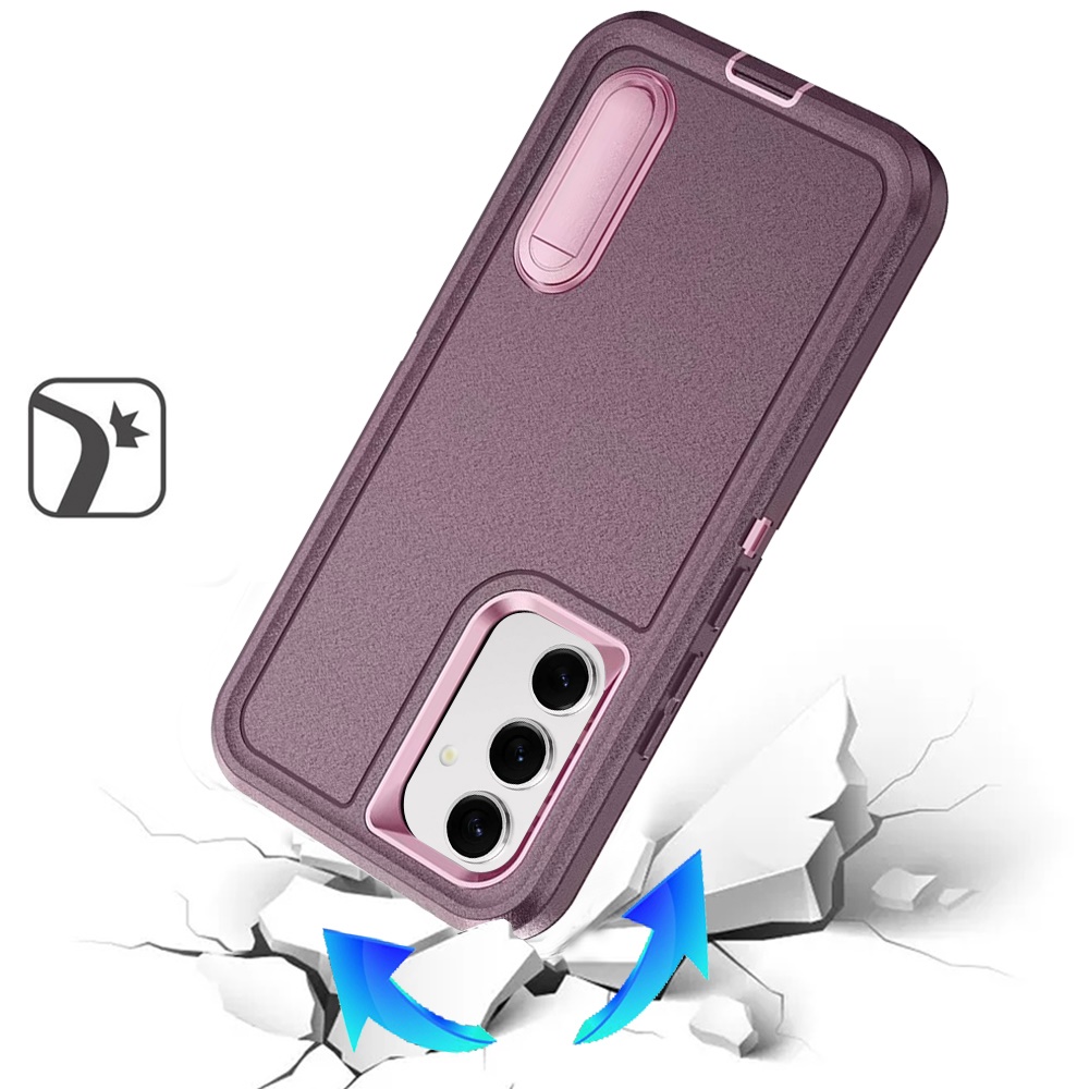 Für Samsung S25 Plus/S24 Plus Peak robuste 3in1 Hybrid Ständer Hülle - türkis/hot pink - Bild 9 von 20