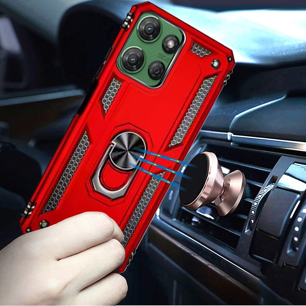 For Motorola Moto G Power 5G 2025 Hybrid Case with Ring Kickstand - - Imagen 13 de 18