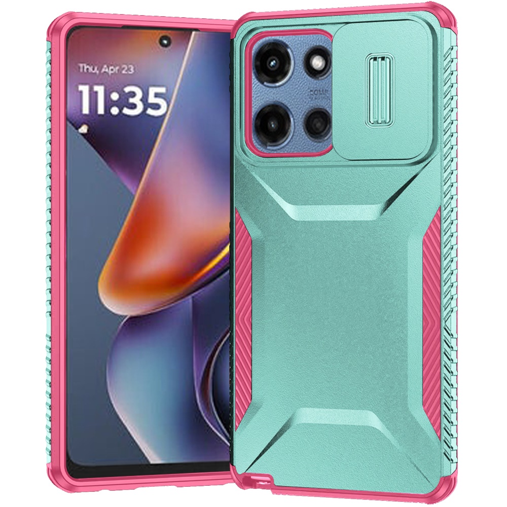 Custodia ibrida per Moto G 5G 2025 U Design - rosa caldo con rivestimento finestra fotocamera - Foto 25 di 40