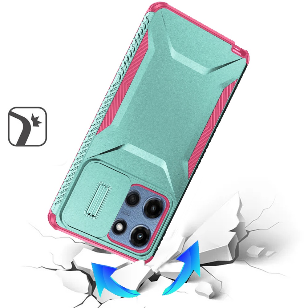 Custodia ibrida per Moto G 5G 2025 U Design - rosa caldo con rivestimento finestra fotocamera - Foto 26 di 40