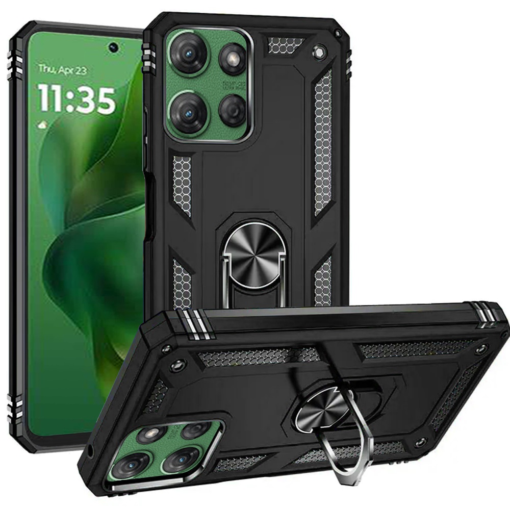 For Motorola Moto G Power 5G 2025 Hybrid Case with Ring Kickstand - - Imagen 2 de 18