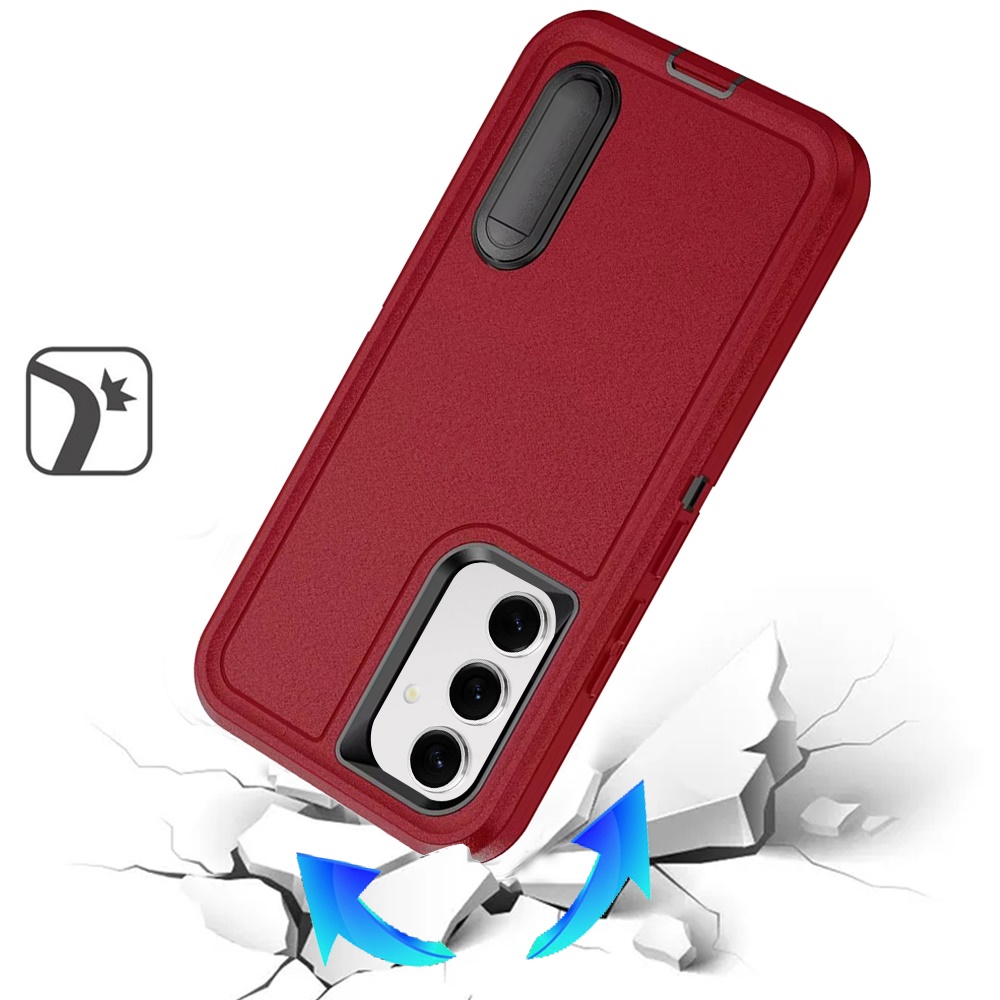 Für Samsung S25 Plus/S24 Plus Peak robuste 3in1 Hybrid Ständer Hülle - türkis/hot pink - Bild 20 von 20