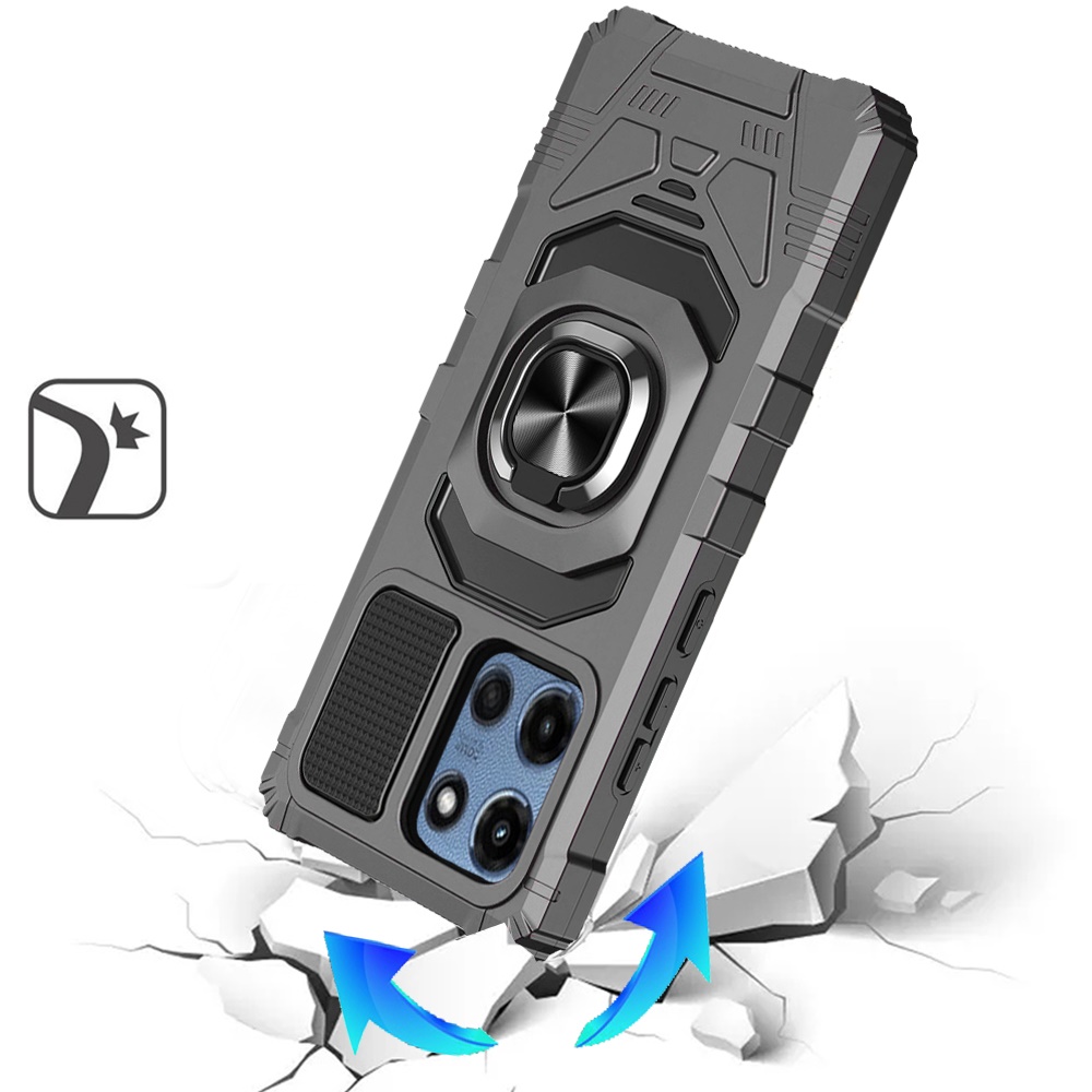 Funda con soporte de anillo magnético híbrido robótico para Moto G 5G 2025 - - Imagen 5 de 24