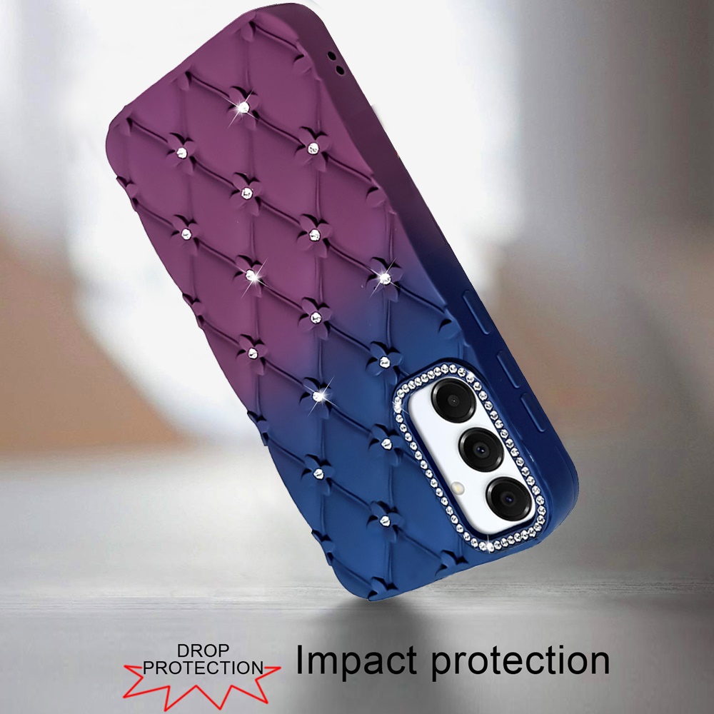 For Samsung A16 5G Floral Glitter TPU Case - Light Pink/Purple - Bild 5 von 12