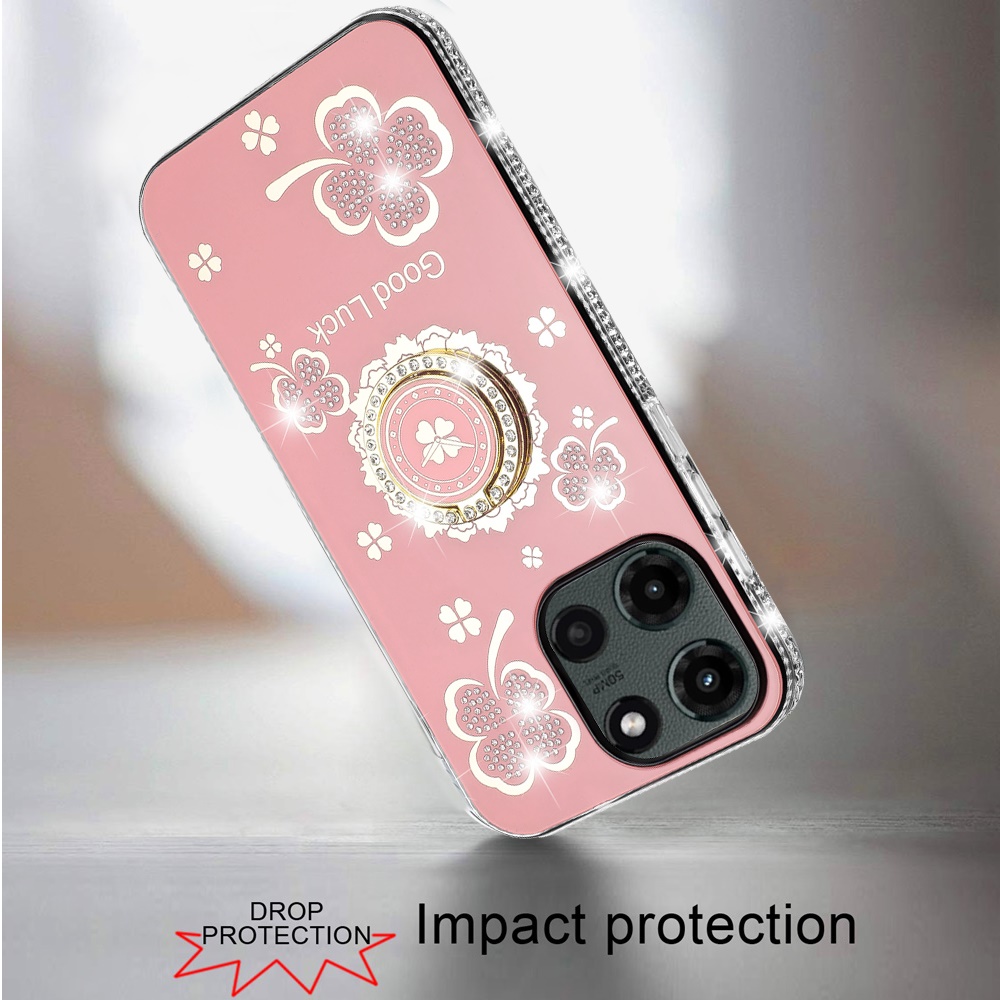 Funda con soporte de anillo con borde de diamante brillante para Moto G Stylus 5G 2025 - - Imagen 9 de 24