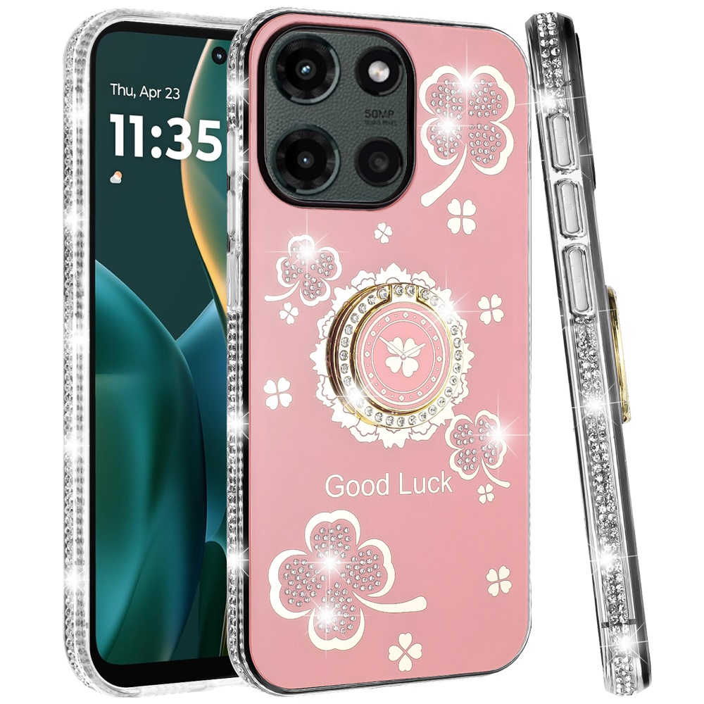 Funda con soporte de anillo con borde de diamante brillante para Moto G Stylus 5G 2025 - - Imagen 11 de 24