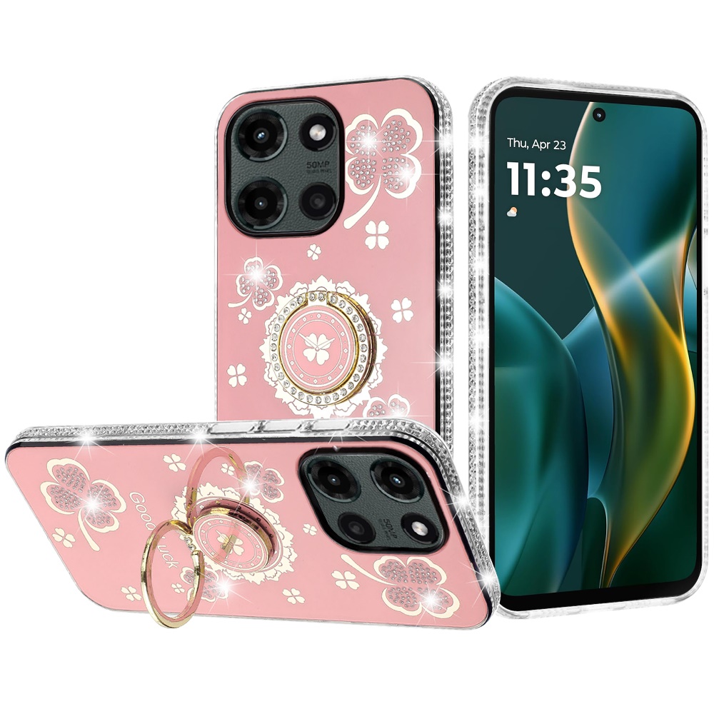 Funda con soporte de anillo con borde de diamante brillante para Moto G Stylus 5G 2025 - - Imagen 12 de 24