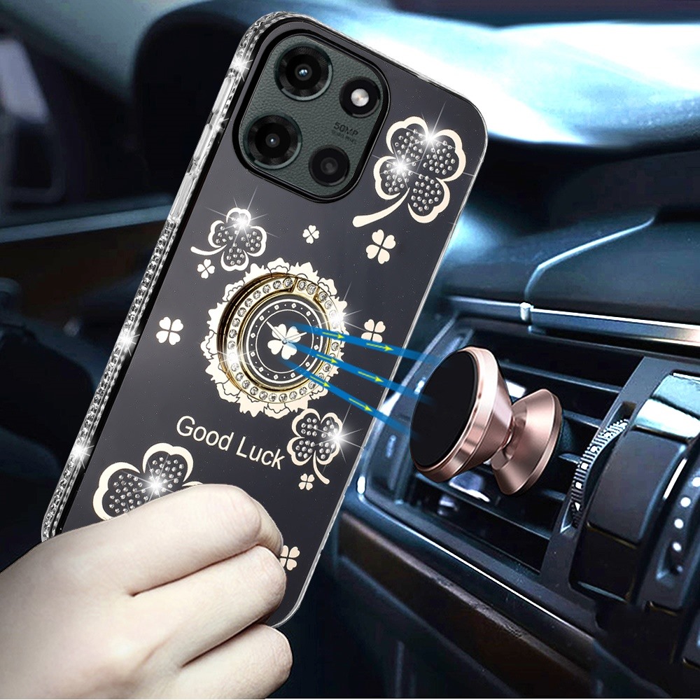 Funda con soporte de anillo con borde de diamante brillante para Moto G Stylus 5G 2025 - - Imagen 8 de 24