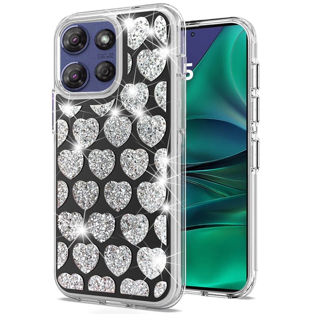 For Moto G Stylus 5G 2025 Bling Hybrid Case Cover - - Picture 8 of 21
