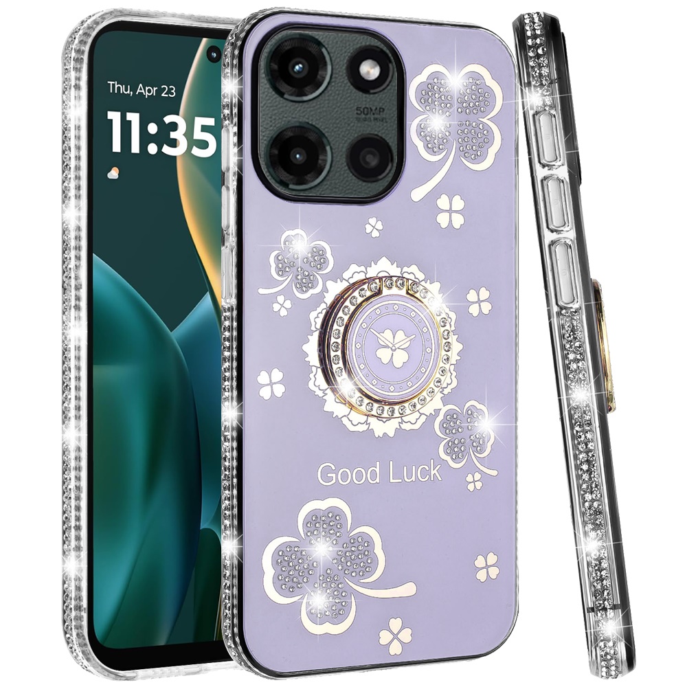 Funda con soporte de anillo con borde de diamante brillante para Moto G Stylus 5G 2025 - - Imagen 14 de 24