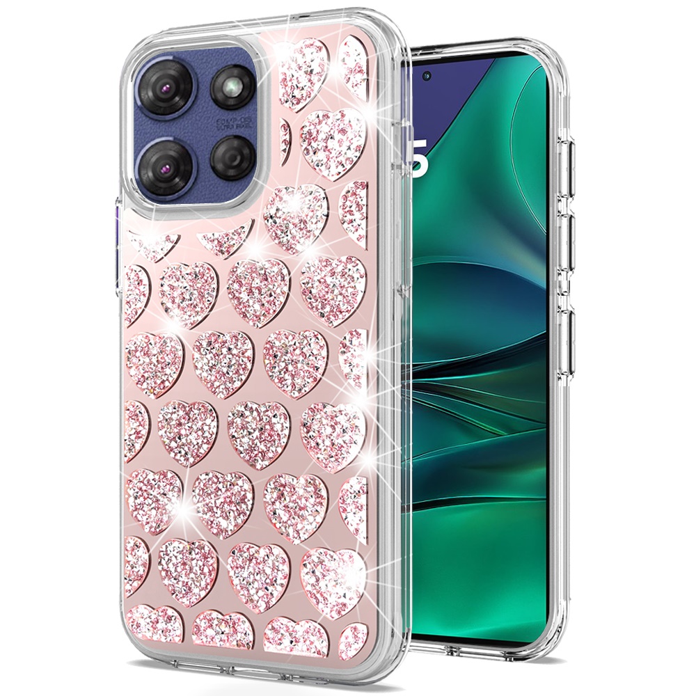 For Moto G Stylus 5G 2025 Bling Hybrid Case Cover - - Picture 2 of 21