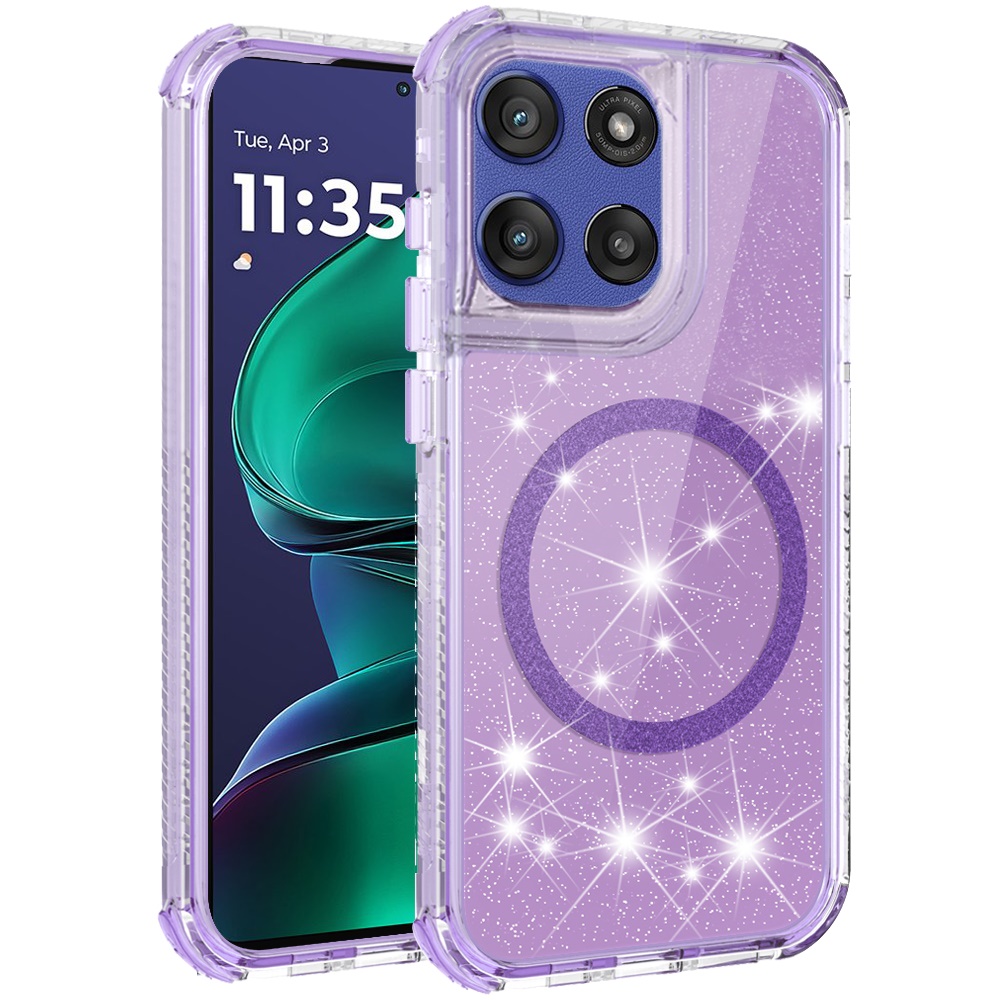 Für Moto G Stylus 5G 2025 Magnet Ring Glitzer 3in1 Hybrid Hülle Cover - - Bild 9 von 9