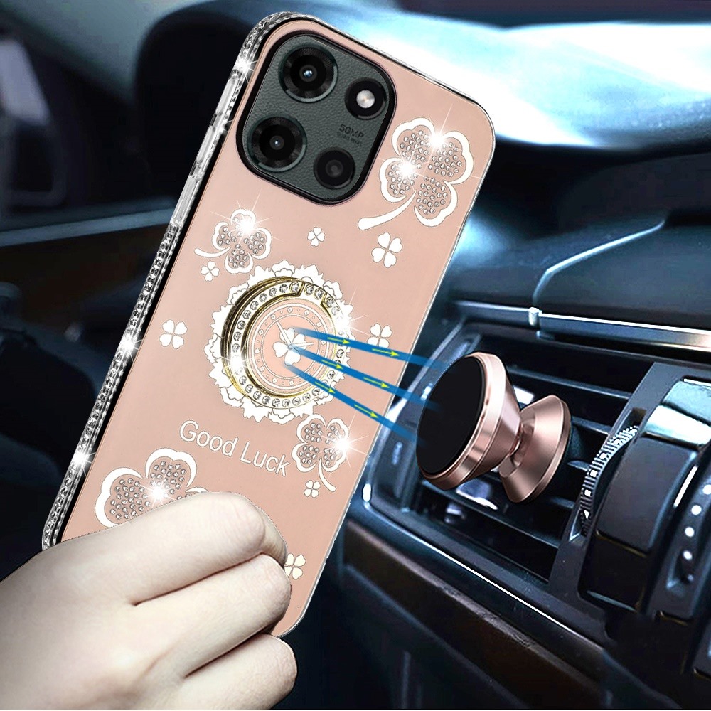 Funda con soporte de anillo con borde de diamante brillante para Moto G Stylus 5G 2025 - - Imagen 17 de 24