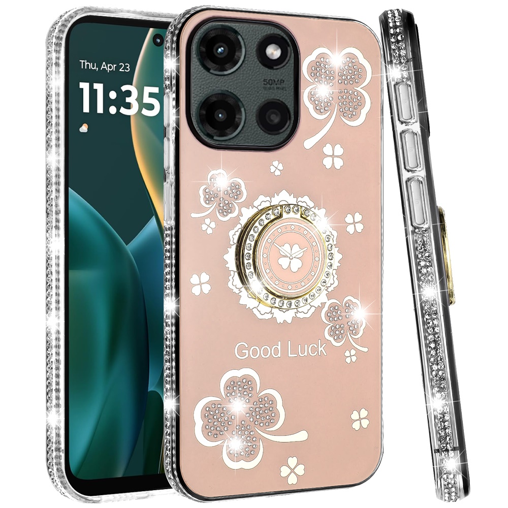 Funda con soporte de anillo con borde de diamante brillante para Moto G Stylus 5G 2025 - - Imagen 19 de 24
