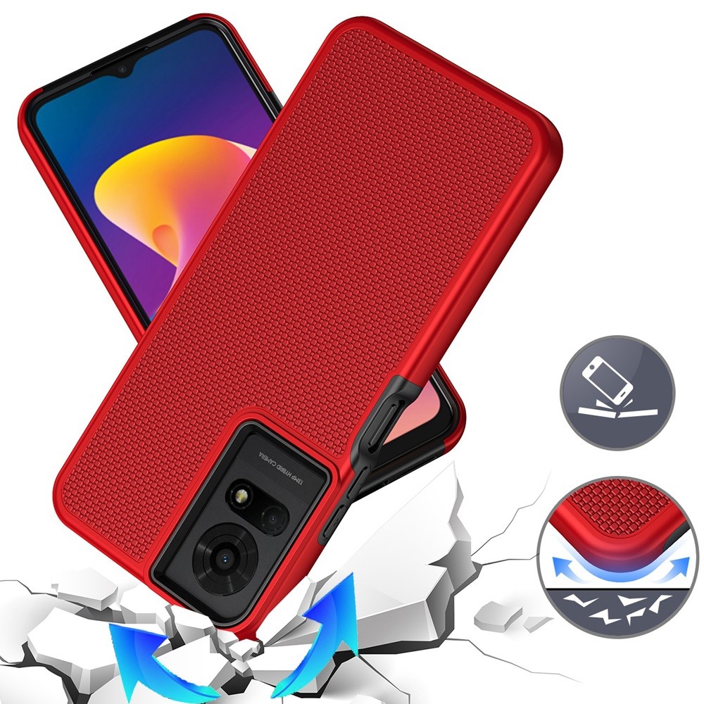 Estuche híbrido con diseño punteado texturizado para TCL 50 LE - - Imagen 13 de 20