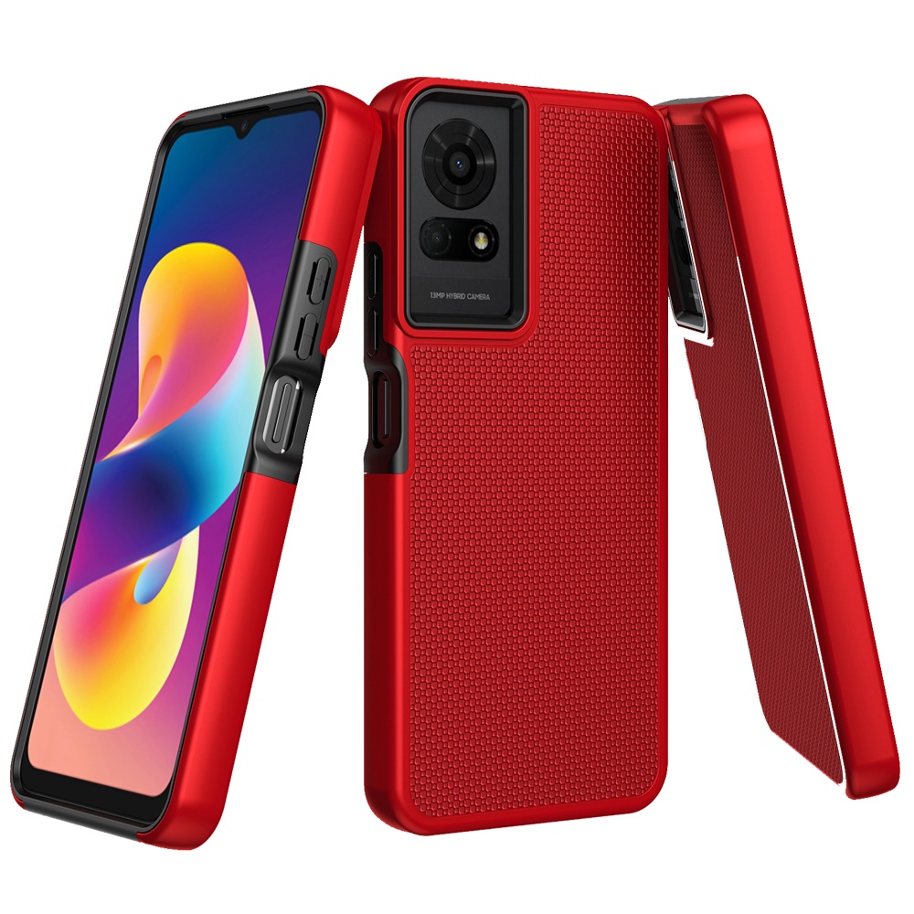 Estuche híbrido con diseño punteado texturizado para TCL 50 LE - - Imagen 14 de 20