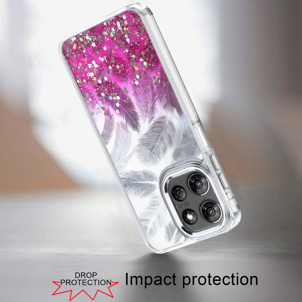 Für Moto G Stylus 5G 2025 Hot Pink Epoxy Glitzer Schimmer Hybrid Hülle - Bild 3 von 18