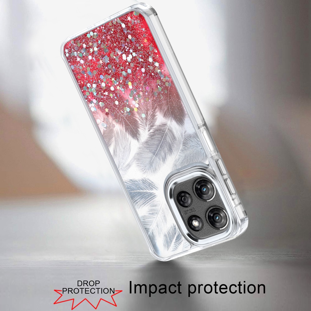 Für Moto G Stylus 5G 2025 Hot Pink Epoxy Glitzer Schimmer Hybrid Hülle - Bild 6 von 18